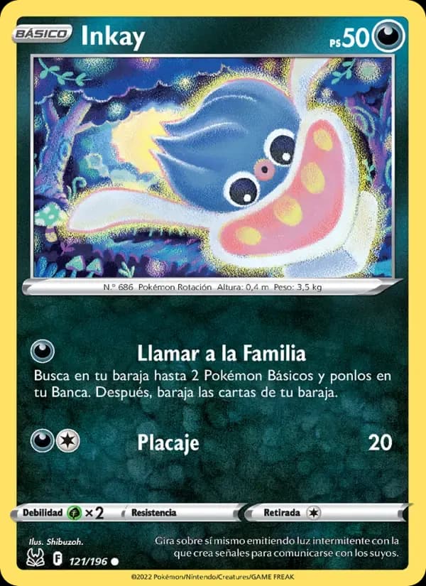 Inkay — Origen Perdido 121 Spanish Pokémon card