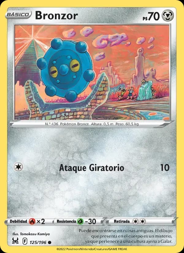 Bronzor — Origen Perdido 125 Spanish Pokémon card
