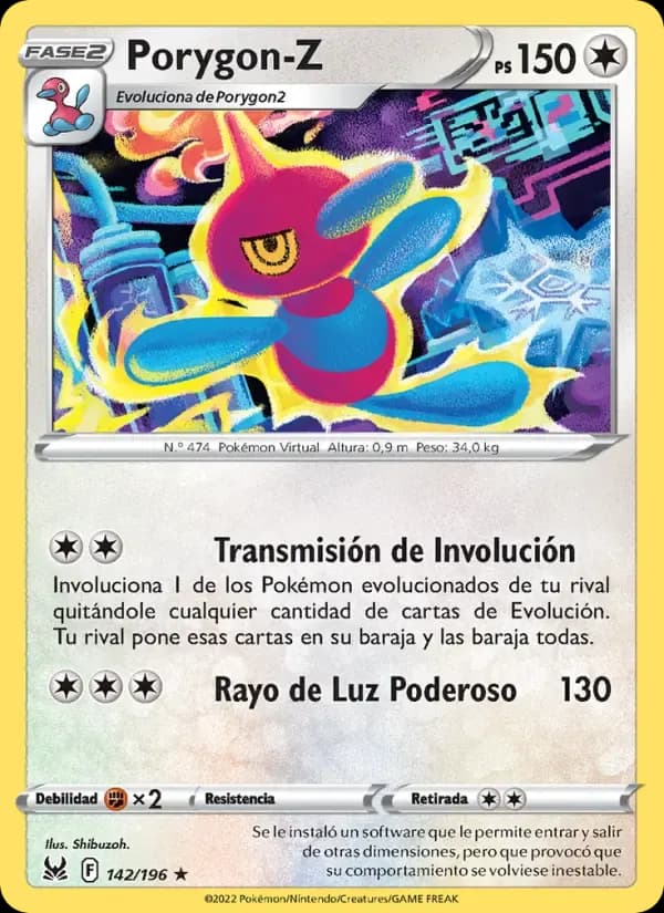 Porygon-Z — Origen Perdido 142 Spanish Pokémon card