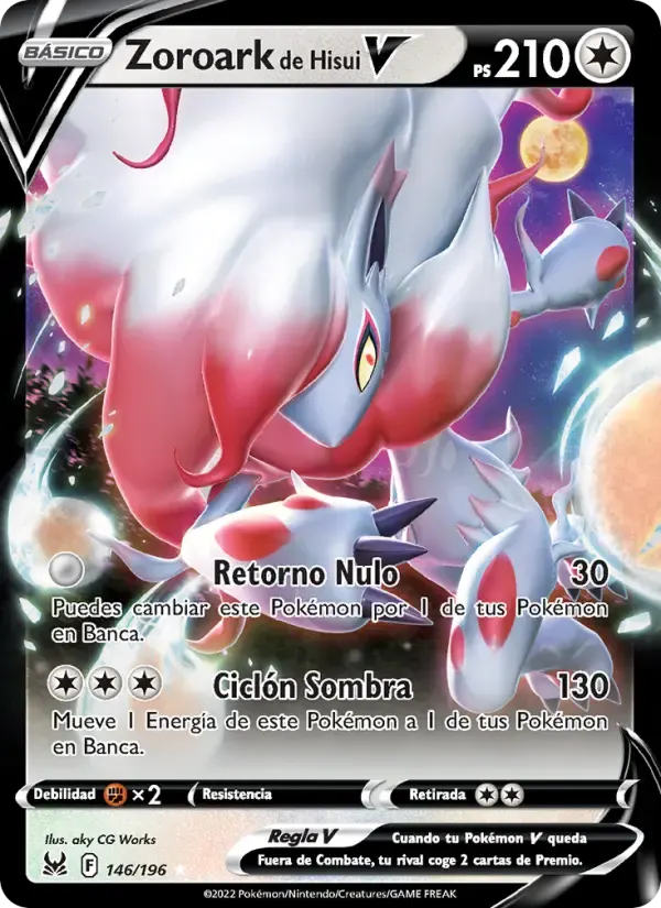 Zoroark de Hisui V — Origen Perdido 146 Spanish Pokémon card
