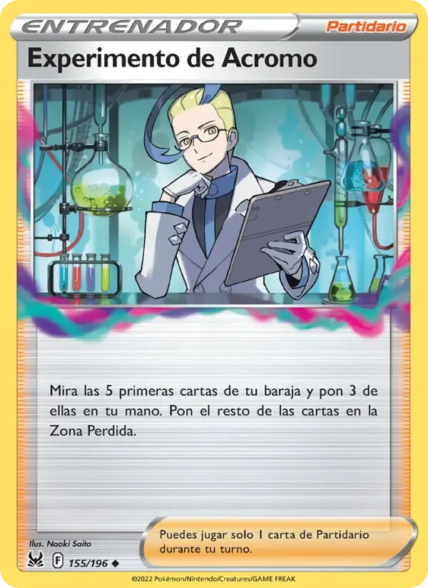 Experimento de Acromo — Origen Perdido 155 Spanish Pokémon card
