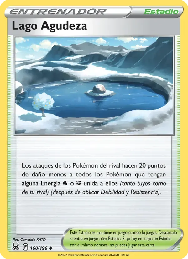 Lago Agudeza — Origen Perdido 160 Spanish Pokémon card