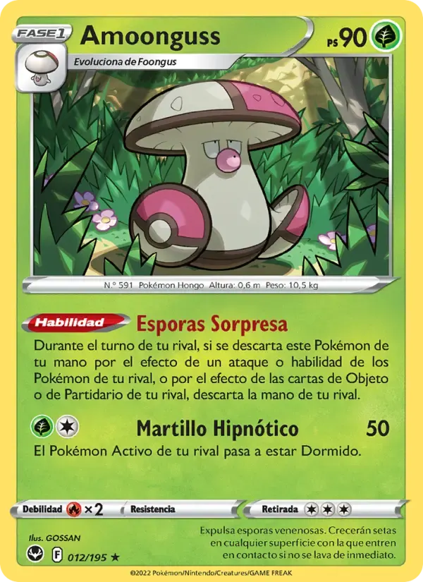 Amoonguss — Tempestad Plateada 12 Spanish Pokémon card