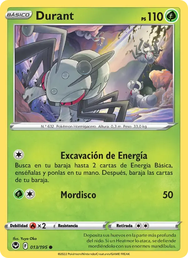 Durant — Tempestad Plateada 13 Spanish Pokémon card
