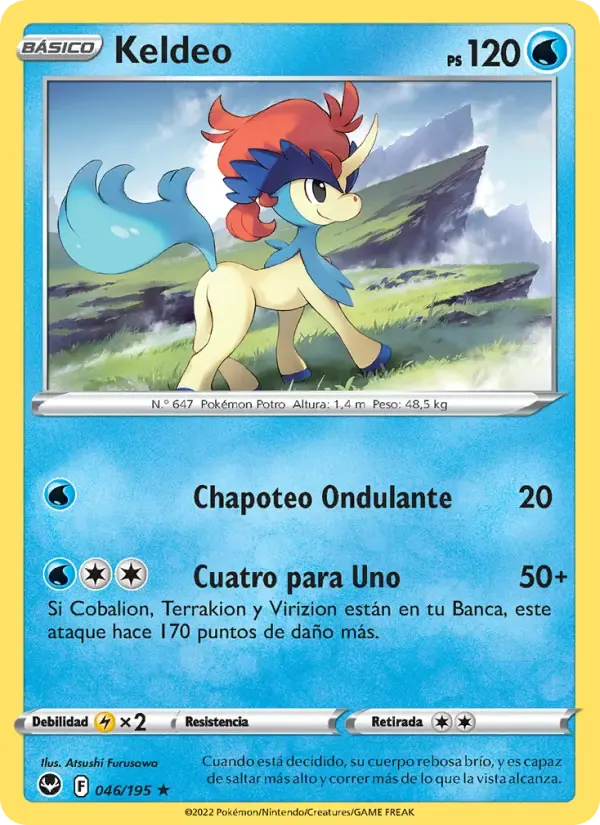 Keldeo — Tempestad Plateada 46 Spanish Pokémon card
