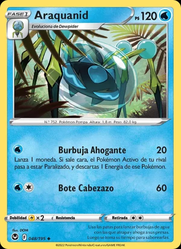 Araquanid — Tempestad Plateada 48 Spanish Pokémon card