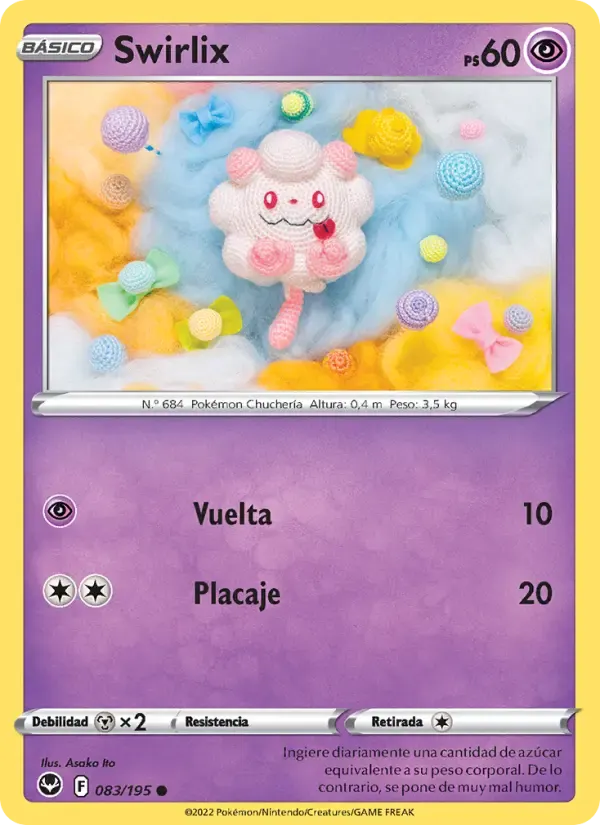 Swirlix — Tempestad Plateada 83 Spanish Pokémon card