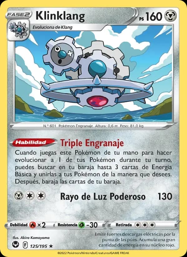 Klinklang — Tempestad Plateada 125 Spanish Pokémon card