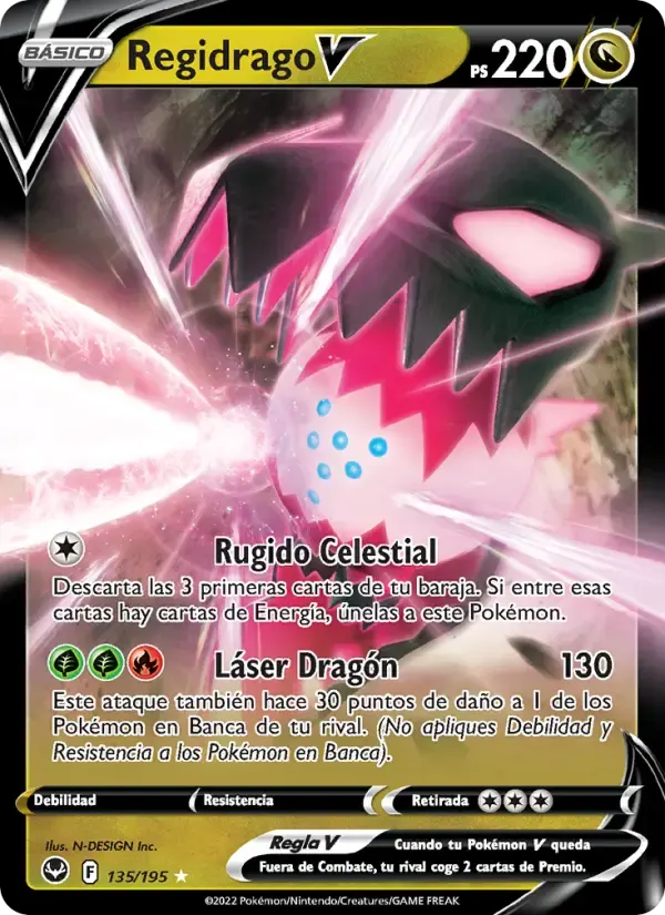 Regidrago V — Tempestad Plateada 135 Spanish Pokémon card