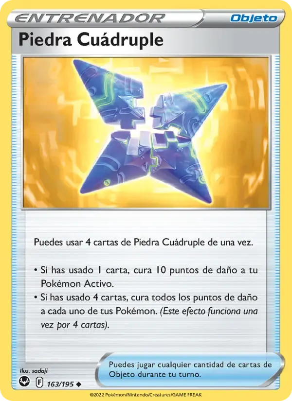 Piedra Cuádruple — Tempestad Plateada 163 Spanish Pokémon card