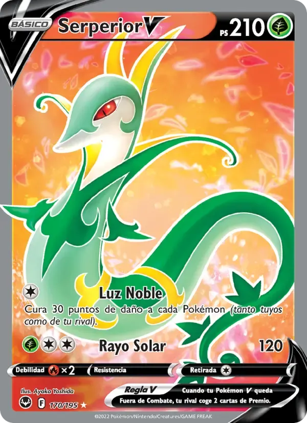 Serperior V — Tempestad Plateada 170 Spanish Pokémon card