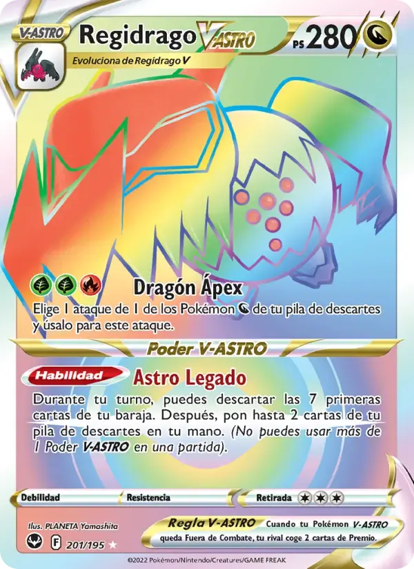 Regidrago V-ASTRO — Tempestad Plateada 201 Spanish Pokémon card