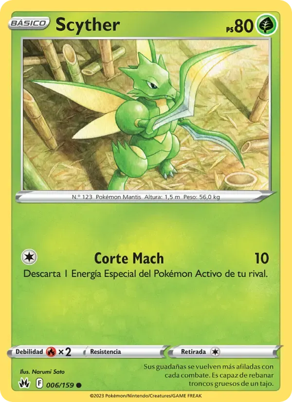 Scyther — Cenit Supremo 6 Spanish Pokémon card