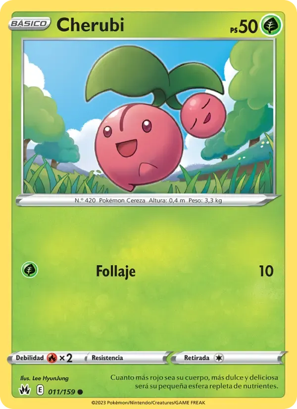 Cherubi — Cenit Supremo 11 Spanish Pokémon card