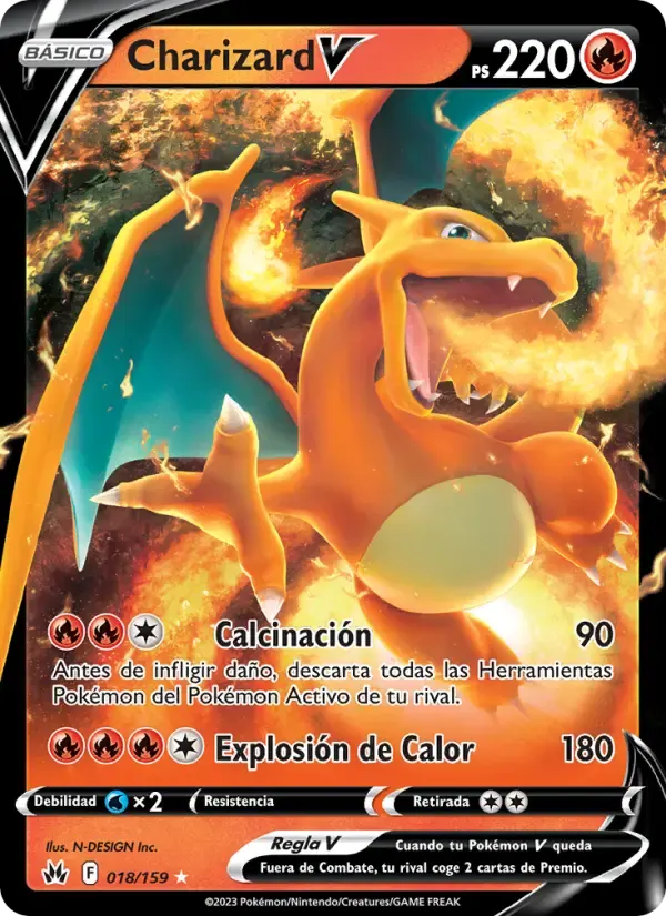 Charizard V — Cenit Supremo 18 Spanish Pokémon card