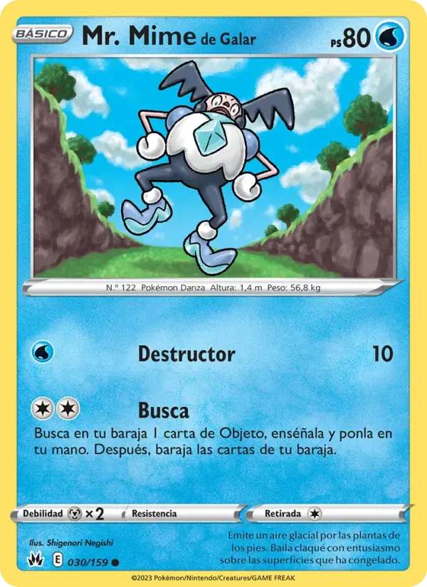 Mr. Mime de Galar — Cenit Supremo 30 Spanish Pokémon card