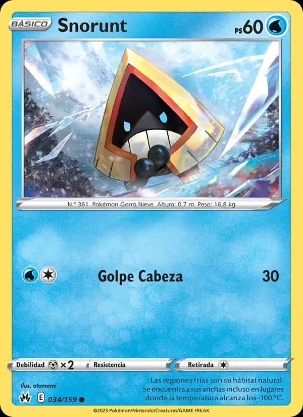 Snorunt — Cenit Supremo 34 Spanish Pokémon card