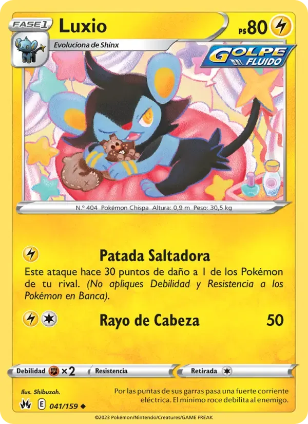Luxio — Cenit Supremo 41 Spanish Pokémon card