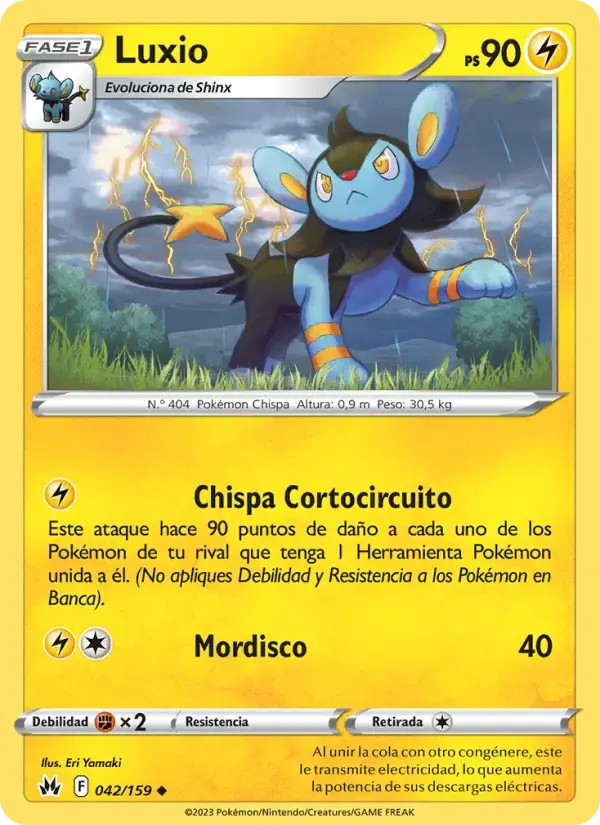 Luxio — Cenit Supremo 42 Spanish Pokémon card