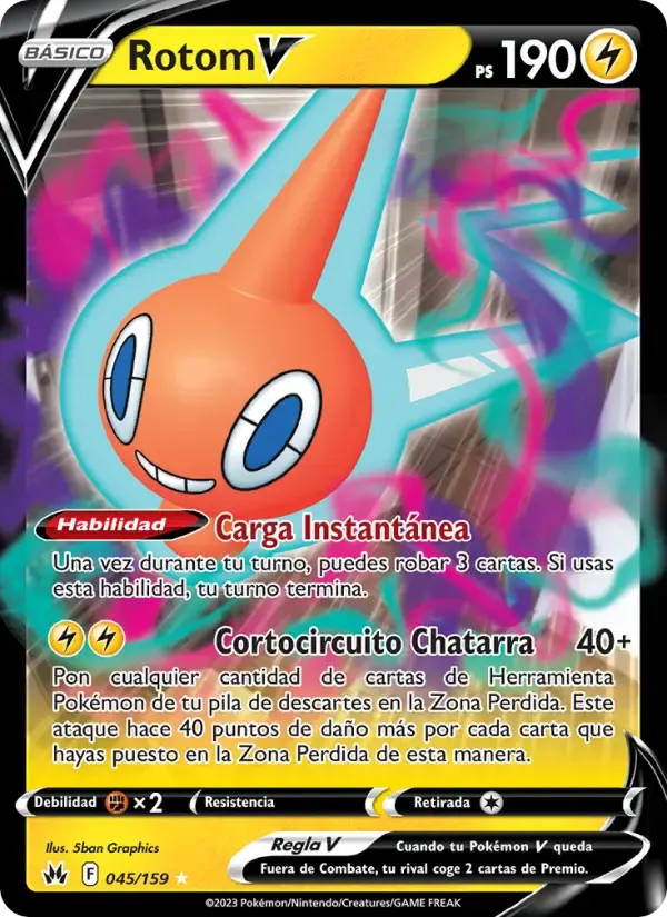 Rotom V — Cenit Supremo 45 Spanish Pokémon card