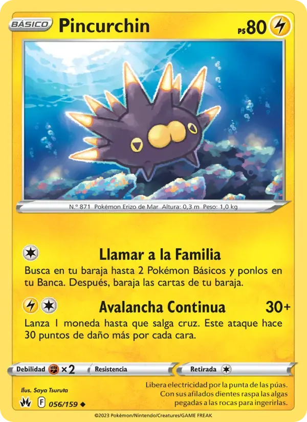Pincurchin — Cenit Supremo 56 Spanish Pokémon card