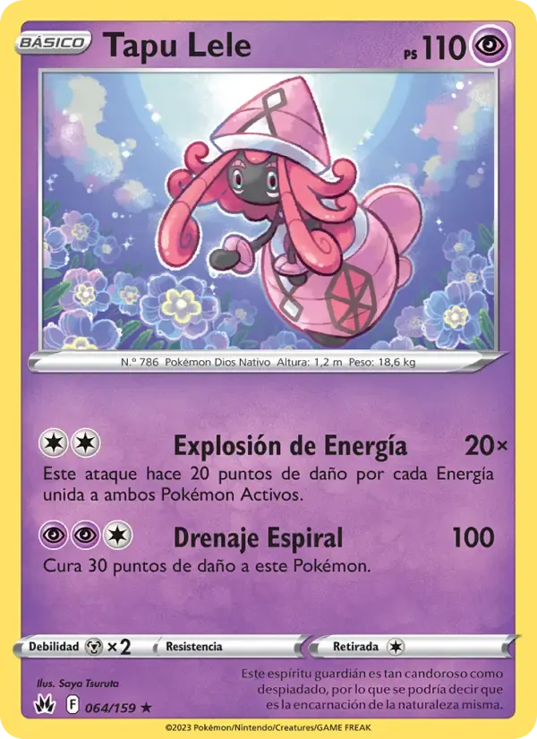 Tapu Lele — Cenit Supremo 64 Spanish Pokémon card
