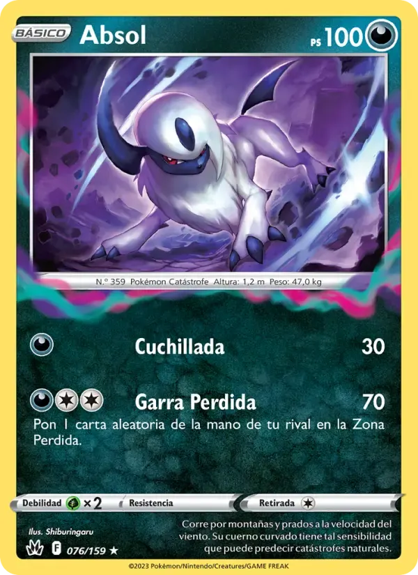 Absol — Cenit Supremo 76 Spanish Pokémon card