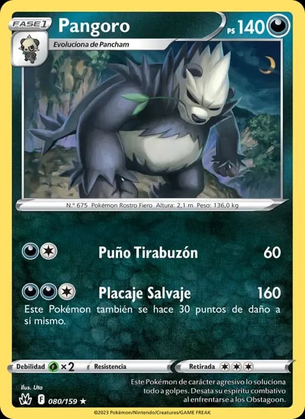 Pangoro — Cenit Supremo 80 Spanish Pokémon card