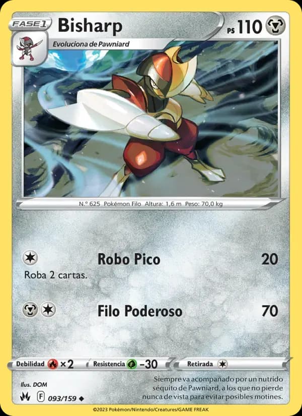 Bisharp — Cenit Supremo 93 Spanish Pokémon card