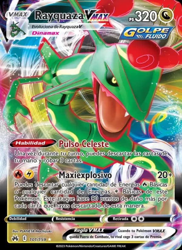 Rayquaza VMAX — Cenit Supremo 101 Spanish Pokémon card