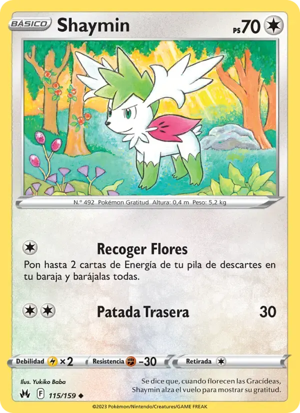 Shaymin — Cenit Supremo 115 Spanish Pokémon card