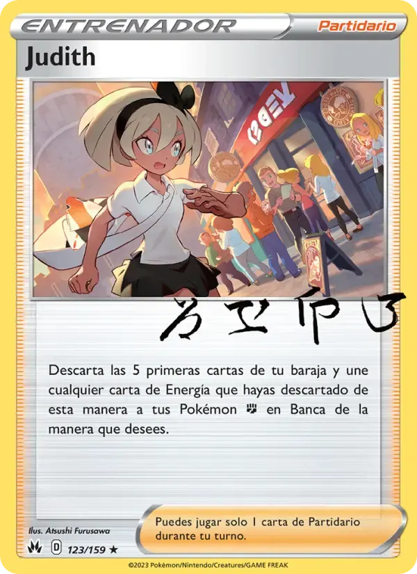 Judith — Cenit Supremo 123 Spanish Pokémon card