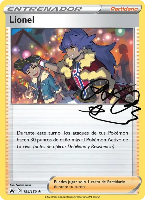 Lionel — Cenit Supremo 134 Spanish Pokémon card