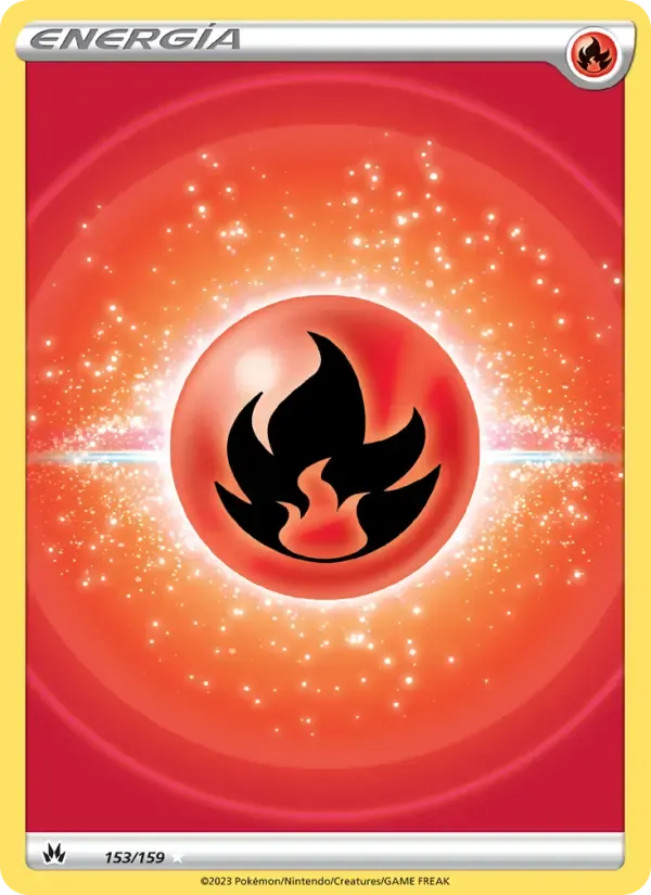 Energía Fuego — Cenit Supremo 153 Spanish Pokémon card