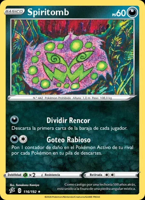 Spiritomb — Choque Rebelde 116 Spanish Pokémon card
