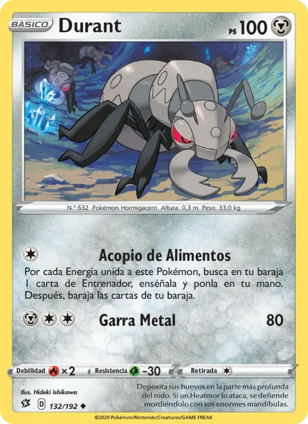 Durant — Choque Rebelde 132 Spanish Pokémon card