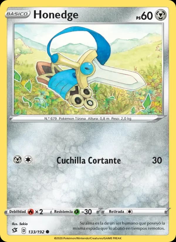 Honedge — Choque Rebelde 133 Spanish Pokémon card
