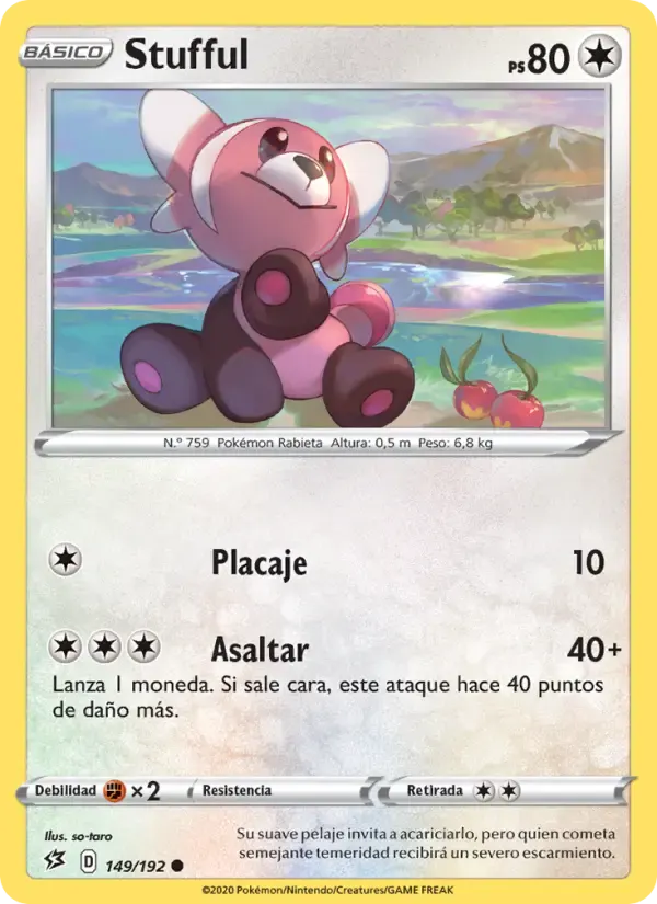 Stufful — Choque Rebelde 149 Spanish Pokémon card