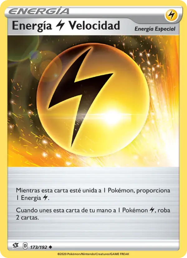 Energía Lightning Velocidad — Choque Rebelde 173 Spanish Pokémon card