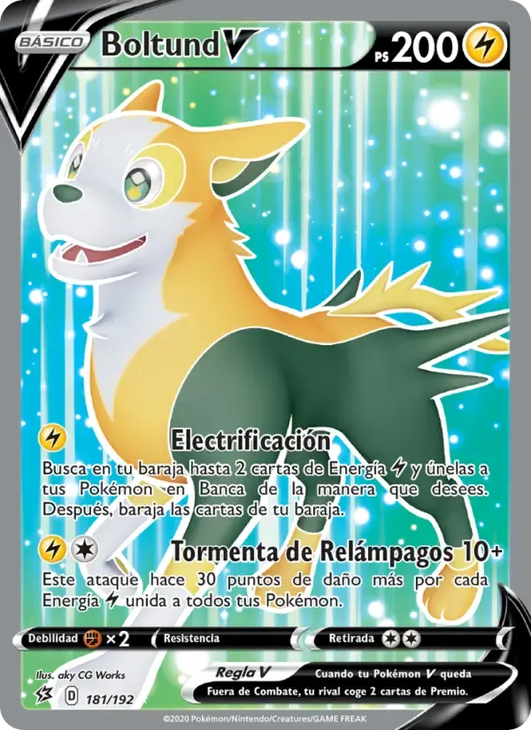 Boltund V — Choque Rebelde 181 Spanish Pokémon card