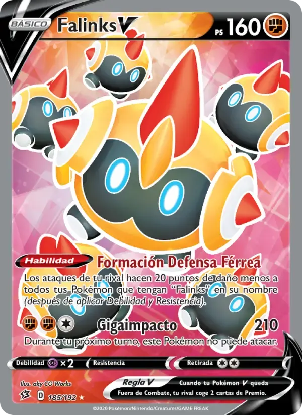 Falinks V — Choque Rebelde 185 Spanish Pokémon card