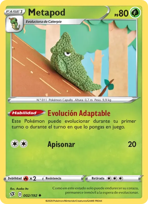 Metapod — Choque Rebelde 2 Spanish Pokémon card