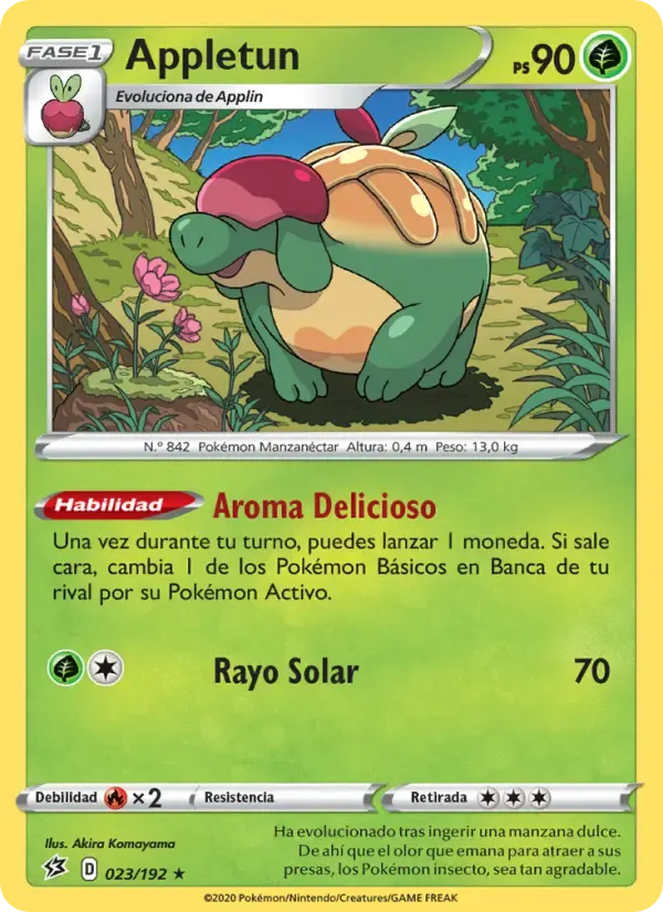 Appletun — Choque Rebelde 23 Spanish Pokémon card