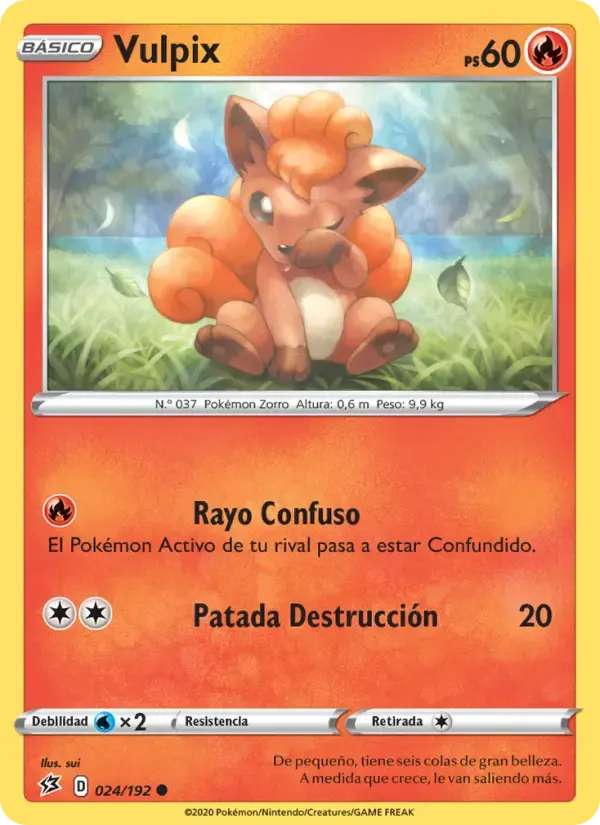 Vulpix — Choque Rebelde 24 Spanish Pokémon card