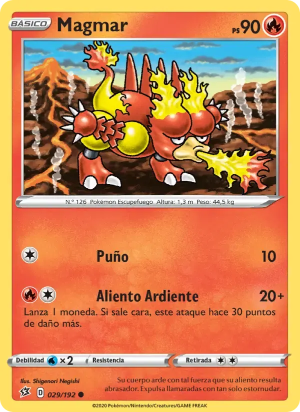 Magmar — Choque Rebelde 29 Spanish Pokémon card