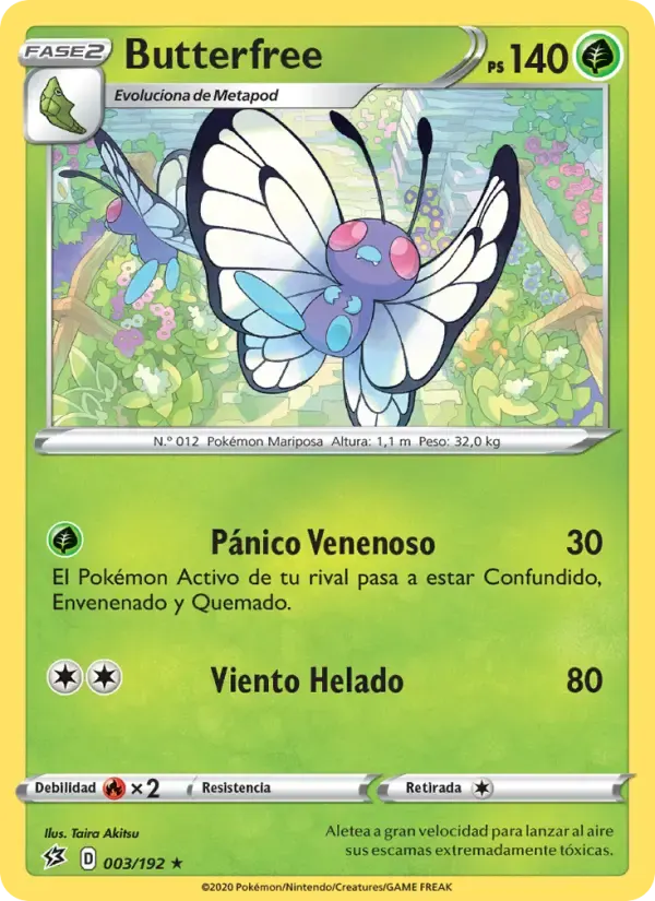 Butterfree — Choque Rebelde 3 Spanish Pokémon card