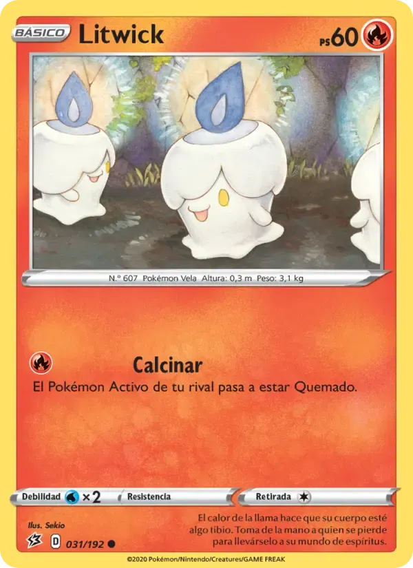 Litwick — Choque Rebelde 31 Spanish Pokémon card