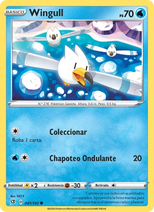 Wingull — Choque Rebelde 41 Spanish Pokémon card