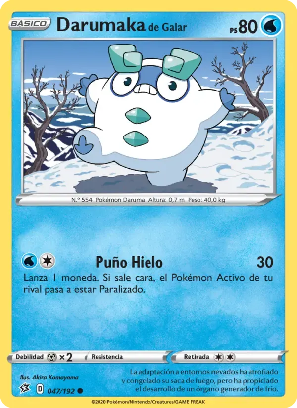 Darumaka de Galar — Choque Rebelde 47 Spanish Pokémon card