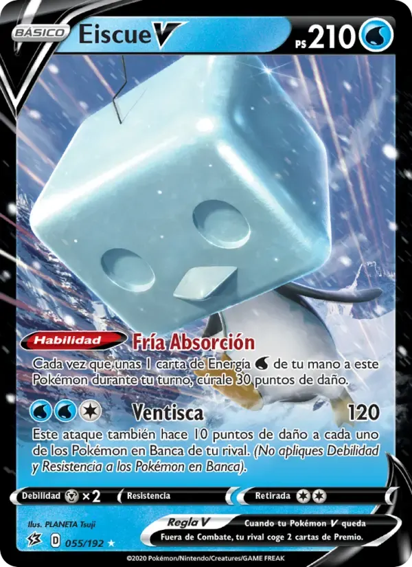 Eiscue V — Choque Rebelde 55 Spanish Pokémon card